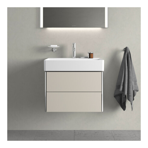Duravit Waschtischunterschrank XSquare 58,4x46cm, Tau, 2 Schubk., wandhängend