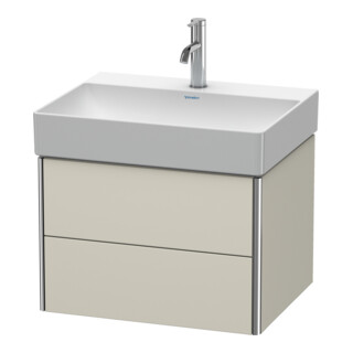 Duravit Waschtischunterschrank XSquare 58,4x46cm, Tau matt, 2 Schubk., wandhängend