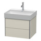 Duravit Waschtischunterschrank XSquare 58,4x46cm, Tau matt, 2 Schubk., wandhängend-1