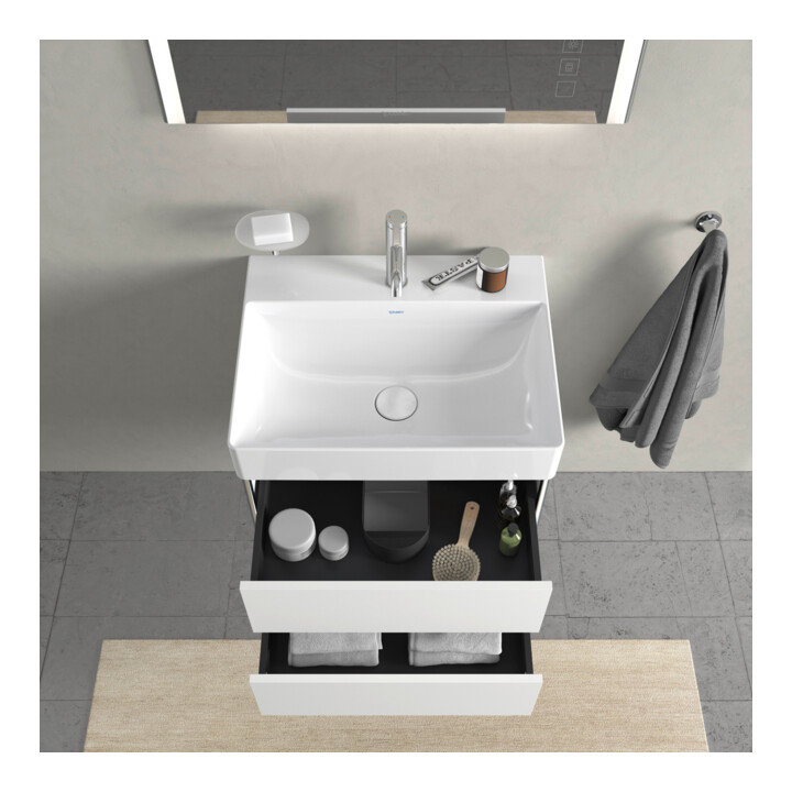 Duravit Waschtischunterschrank XSquare 58,4x46cm, we m, 2 Schubk., wandhängend