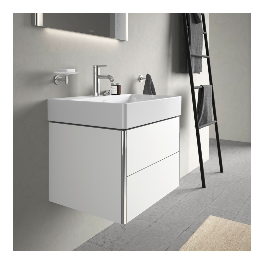 Duravit Waschtischunterschrank XSquare 58,4x46cm, we m, 2 Schubk., wandhängend