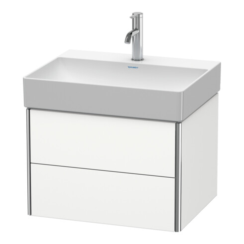 Duravit Waschtischunterschrank XSquare 58,4x46cm, we s-matt, 2 Schubk., wandhängend