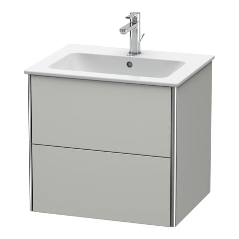 Duravit Waschtischunterschrank XSquare 61x47,8cm, betongr m, 2 Schubk., wandhängend