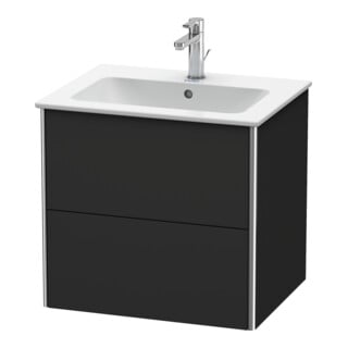 Duravit Waschtischunterschrank XSquare 61x47,8cm, graph matt, 2 Schubk., wandhängend