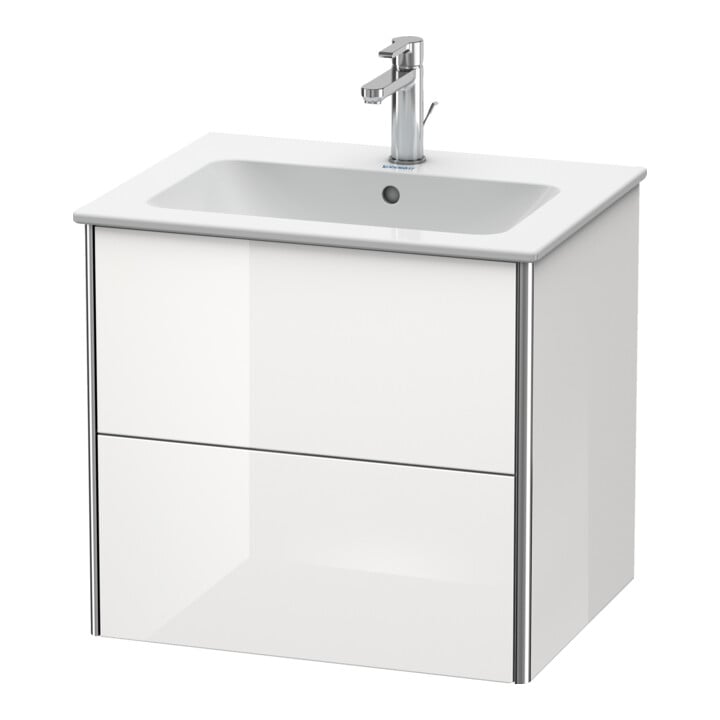 Duravit Waschtischunterschrank XSquare 61x47,8cm, graph matt, 2 Schubk., wandhängend