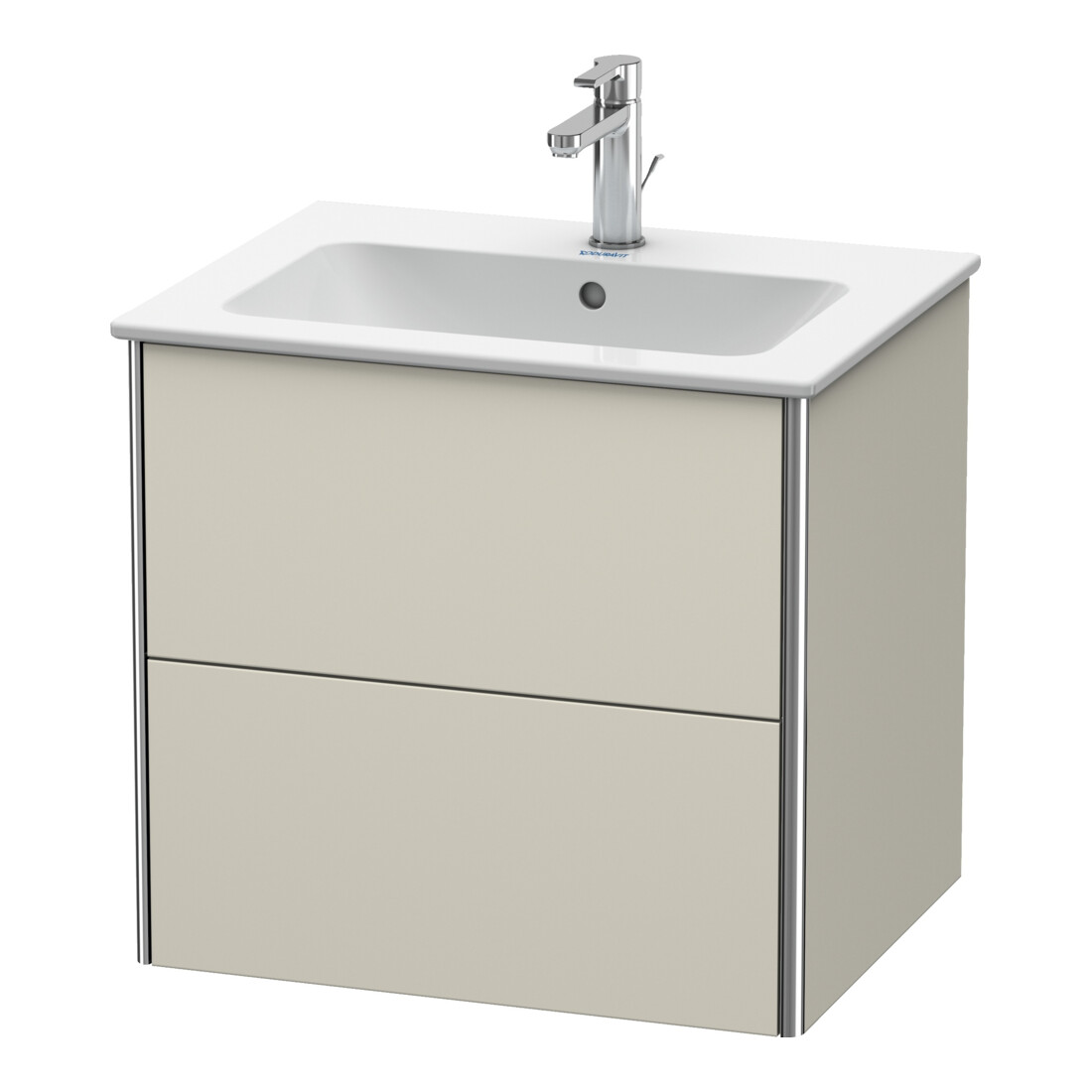 Duravit Waschtischunterschrank XSquare 61x47,8cm, Tau, 2 Schubk., wandhängend