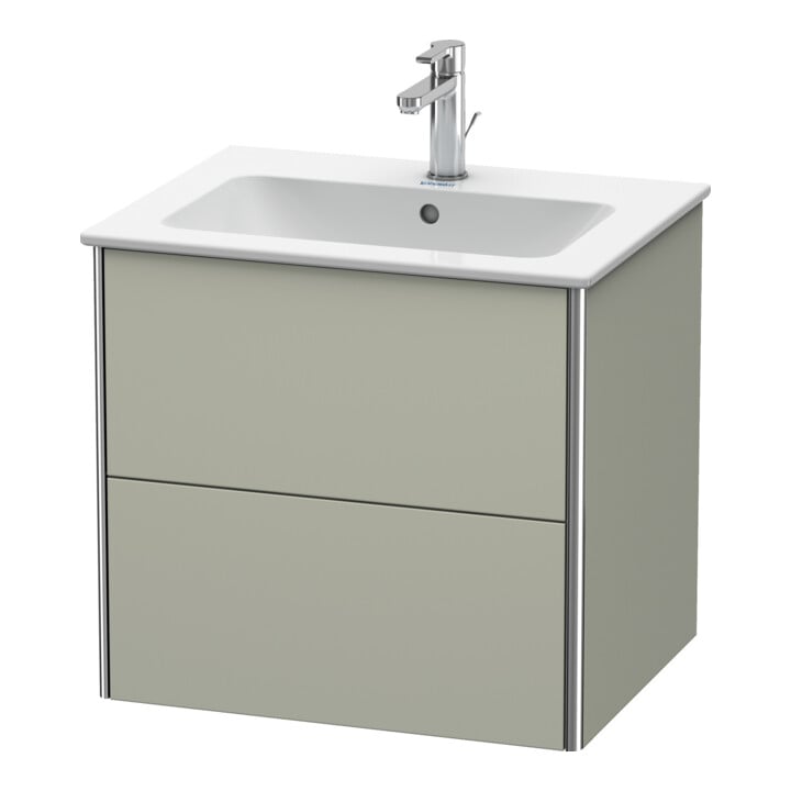 Duravit Waschtischunterschrank XSquare 61x47,8cm, Tau s-matt, 2 Schubk., wandhängend