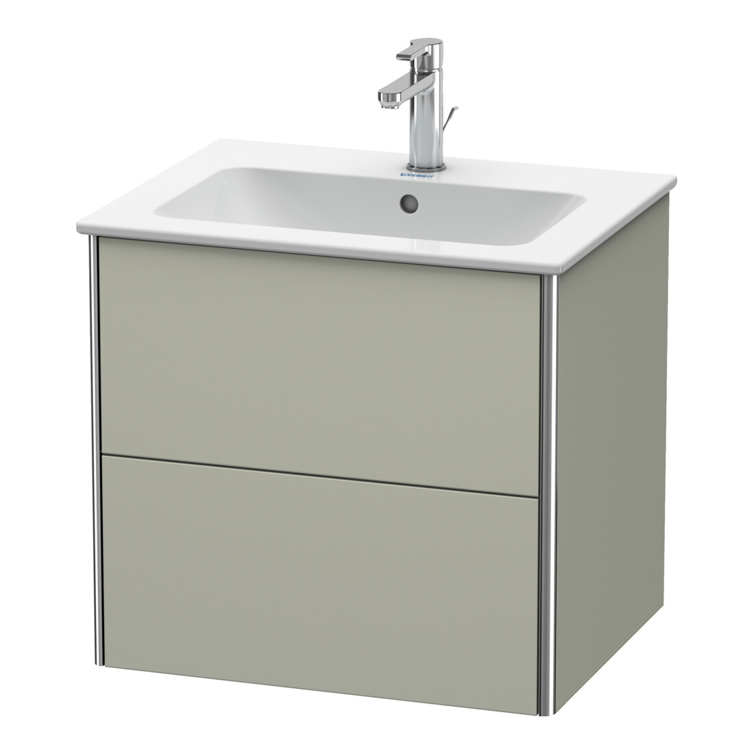 Duravit Waschtischunterschrank XSquare 61x47,8cm, Tau s-matt, 2 Schubk., wandhängend