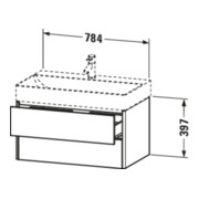 Duravit Waschtischunterschrank XSquare 78,4x46cm, bas. m, 2 Schubk., wandhängend-5