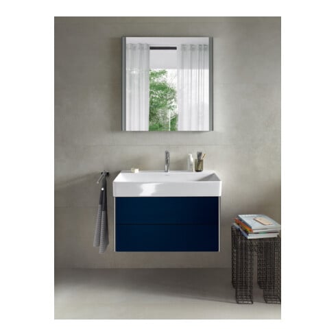 Duravit Waschtischunterschrank XSquare 78,4x46cm, blau s-matt, 2 Schubk., wandhängend