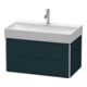 Duravit Waschtischunterschrank XSquare 78,4x46cm, blau s-matt, 2 Schubk., wandhängend