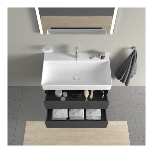 Duravit Waschtischunterschrank XSquare 78,4x46cm, graph m, 2 Schubk., wandhängend