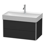 Duravit Waschtischunterschrank XSquare 78,4x46cm, graph matt, 2 Schubk., wandhängend