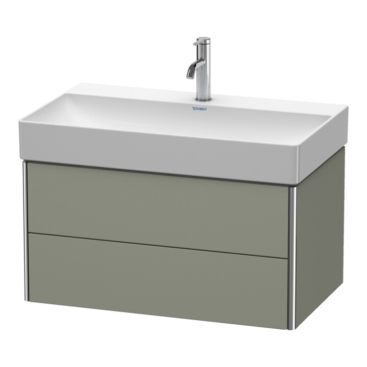 Duravit Waschtischunterschrank XSquare 78,4x46cm, st-g s-matt, 2 Schubk., wandhängend