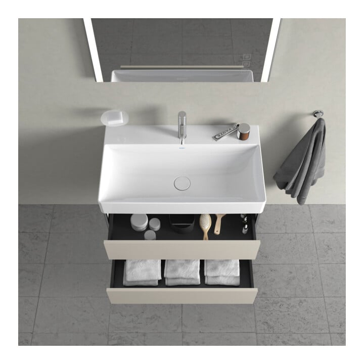 Duravit Waschtischunterschrank XSquare 78,4x46cm, Tau, 2 Schubk., wandhängend