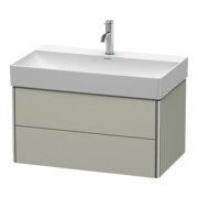 Duravit Waschtischunterschrank XSquare 78,4x46cm, Tau s-matt, 2 Schubk., wandhängend-2
