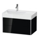 Duravit Waschtischunterschrank XSquare 78,4x46x39,7cm, 2 La, B l, wandhängend, sw hgl