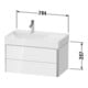 Duravit Waschtischunterschrank XSquare 78,4x46x39,7cm, 2 La, B l, wd, T s-matt-5