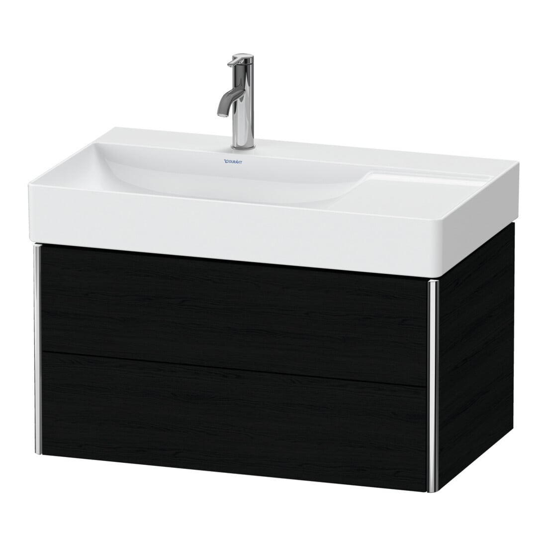 Duravit Waschtischunterschrank XSquare 78,4x46x39,7cm, 2 La, B li, wandhängend, Ei sw