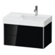 Duravit Waschtischunterschrank XSquare 78,4x46x39,7cm, 2 La, B r, wandhängend, sw hgl-4