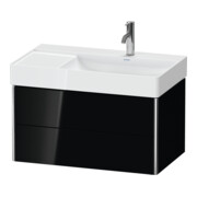 Duravit Waschtischunterschrank XSquare 78,4x46x39,7cm, 2 La, B r, wandhängend, sw hgl-4
