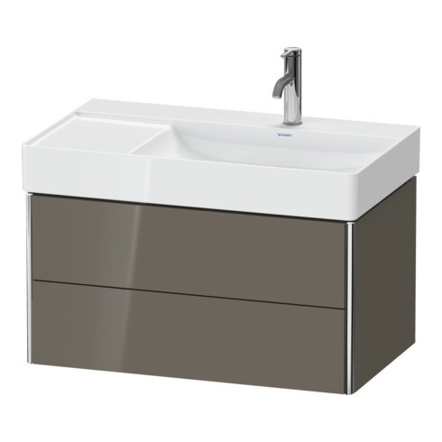 Duravit Waschtischunterschrank XSquare 78,4x46x39,7cm, 2 La, B r, wd, f Gr hgl