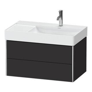 Duravit Waschtischunterschrank XSquare 78,4x46x39,7cm, 2 La, B r, wd, gra matt