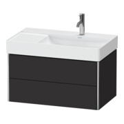 Duravit Waschtischunterschrank XSquare 78,4x46x39,7cm, 2 La, B r, wd, gra matt