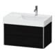 Duravit Waschtischunterschrank XSquare 78,4x46x39,7cm, 2 La, B re, wandhängend, Ei sw-1