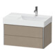 Duravit Waschtischunterschrank XSquare 78,4x46x39,7cm, 2 La, B re, wandhängend, lei