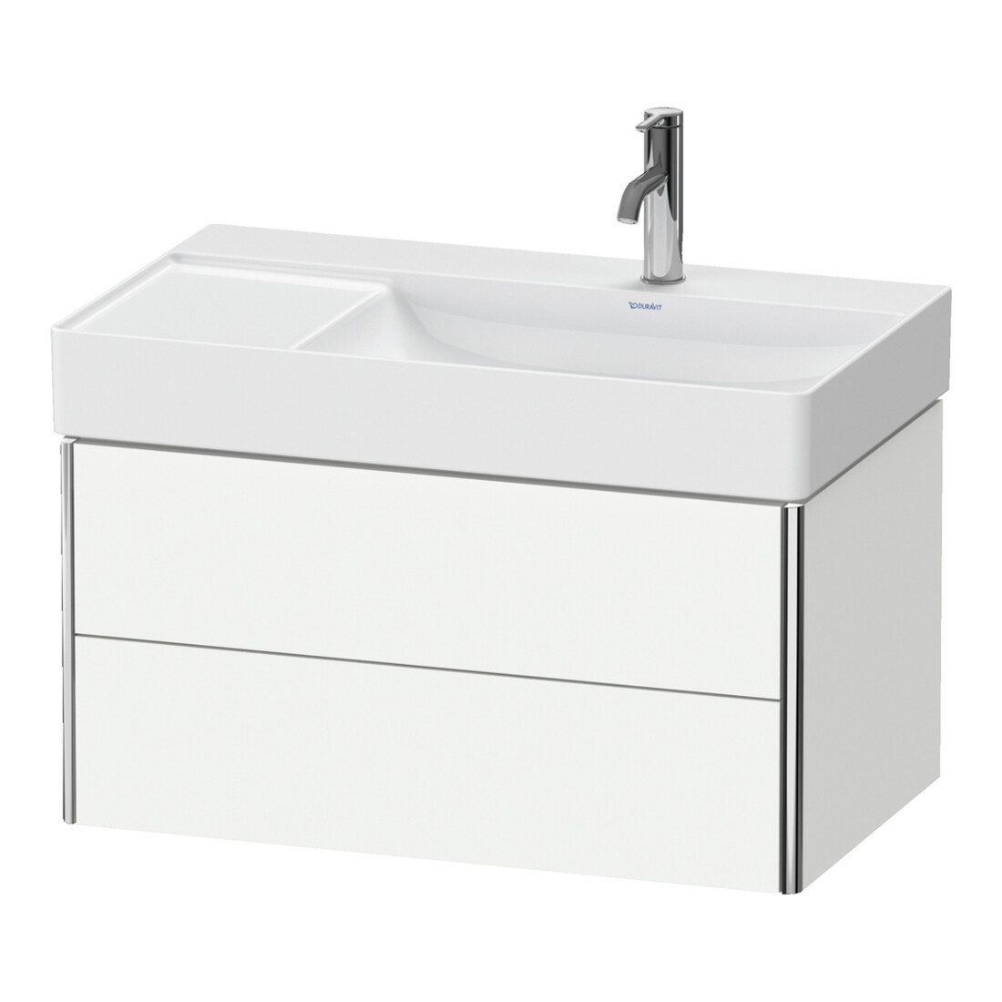 Duravit Waschtischunterschrank XSquare 78,4x46x39,7cm, 2 La, B re, wandhängend, we m
