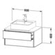 Duravit Waschtischunterschrank XSquare 80x54,8cm, ba m, f Kons., 2 La, wandhängend