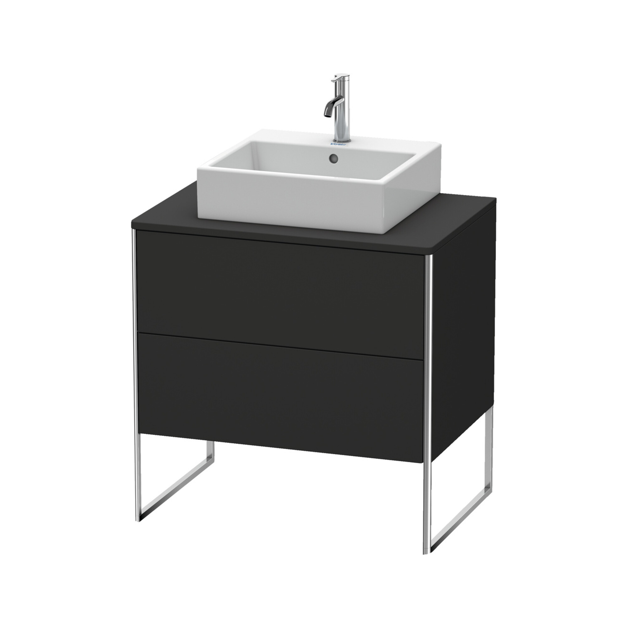 Duravit Waschtischunterschrank XSquare 80x54,8cm, gra matt, f K, 2 Ausz., steh.