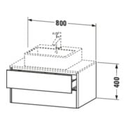 Duravit Waschtischunterschrank XSquare 80x54,8cm, gra matt, f Kons., 2 La, wd-5