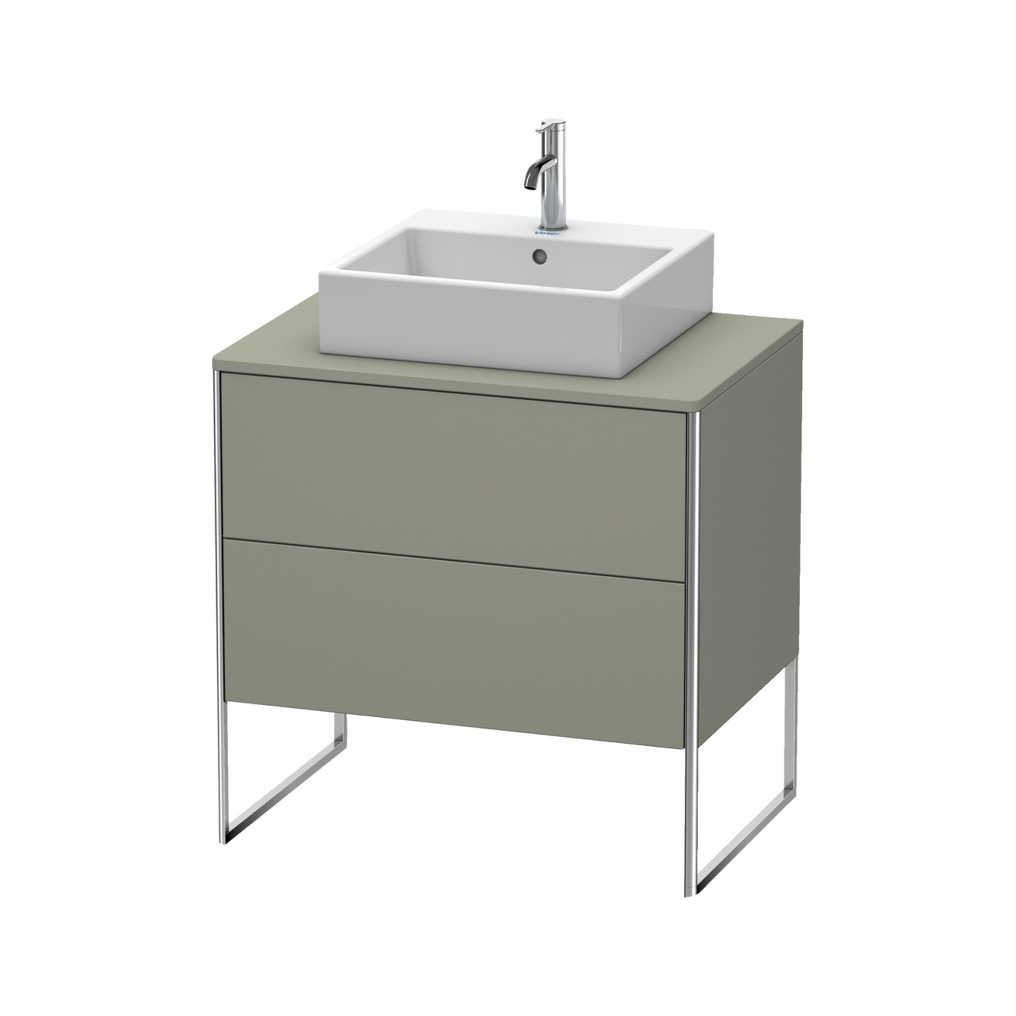 Duravit Waschtischunterschrank XSquare 80x54,8cm, st-g m, f K, 2 Ausz., steh.
