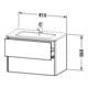Duravit Waschtischunterschrank XSquare 81x47,8cm, bas. m, 2 Schubk., wandhängend-5