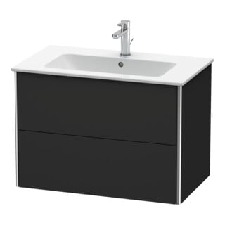 Duravit Waschtischunterschrank XSquare 81x47,8cm, graph matt, 2 Schubk., wandhängend