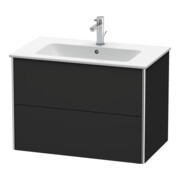 Duravit Waschtischunterschrank XSquare 81x47,8cm, graph matt, 2 Schubk., wandhängend