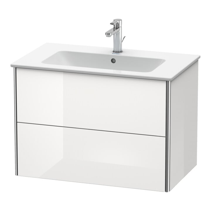 Duravit Waschtischunterschrank XSquare 81x47,8cm, graph matt, 2 Schubk., wandhängend
