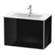 Duravit Waschtischunterschrank XSquare 81x47,8cm, sw hgl, 2 Schubk., wandhängend