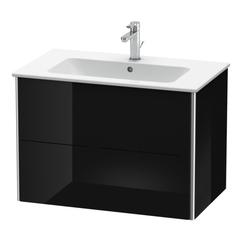 Duravit Waschtischunterschrank XSquare 81x47,8cm, sw hgl, 2 Schubk., wandhängend