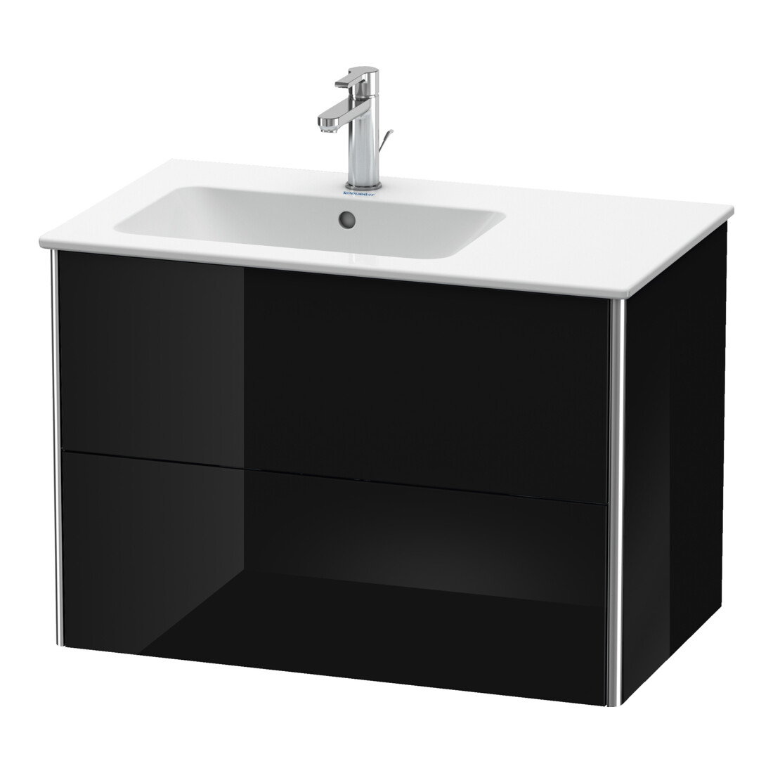Duravit Waschtischunterschrank XSquare 81x47,8x56cm, 2 La, B li, wandhängend, sw hgl