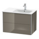 Duravit Waschtischunterschrank XSquare 81x47,8x56cm, 2 La, B r, wd, f Gr hgl