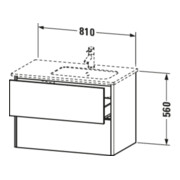 Duravit Waschtischunterschrank XSquare 81x47,8x56cm, 2 La, B r, wd, st-g s-matt-5