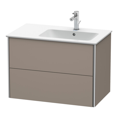 Duravit Waschtischunterschrank XSquare 81x47,8x56cm, 2 La, B re, wandhängend, bas. m