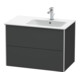 Duravit Waschtischunterschrank XSquare 81x47,8x56cm, 2 La, B re, wandhängend, graph m-2