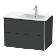 Duravit Waschtischunterschrank XSquare 81x47,8x56cm, 2 La, B re, wandhängend, graph m-2