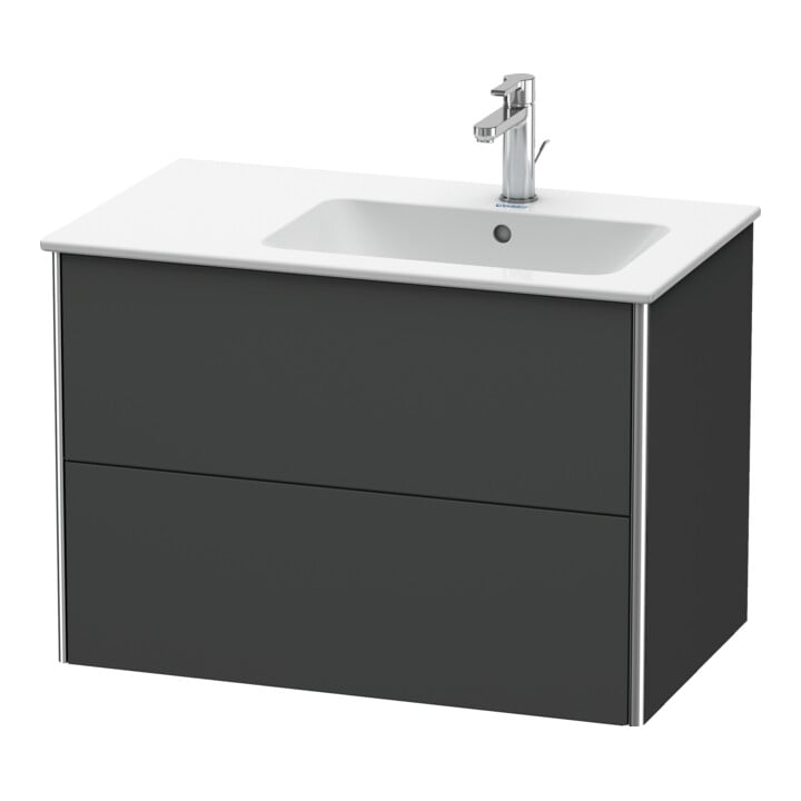 Duravit Waschtischunterschrank XSquare 81x47,8x56cm, 2 La, B re, wandhängend, graph m