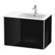 Duravit Waschtischunterschrank XSquare 81x47,8x56cm, 2 La, B re, wandhängend, sw hgl