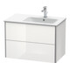 Duravit Waschtischunterschrank XSquare 81x47,8x56cm, 2 La, B re, wandhängend, we hgl